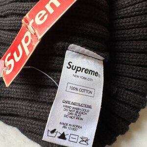 Supreme Overdyed Ribbed Beanie Black NWT